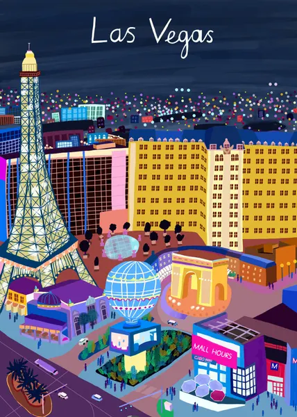 Las Vegas City Lights by Carla Daly