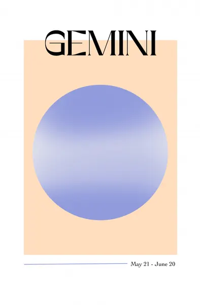 Gemini Zodiac Circle by Anne-Marie Volfova