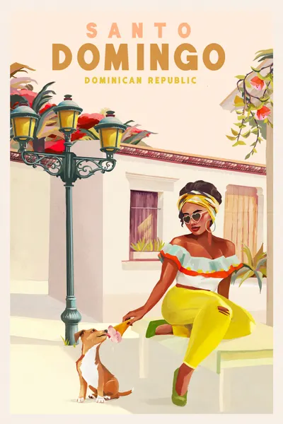 Santo Domingo Dominican Republic Woman & Dog by The Whiskey Ginger