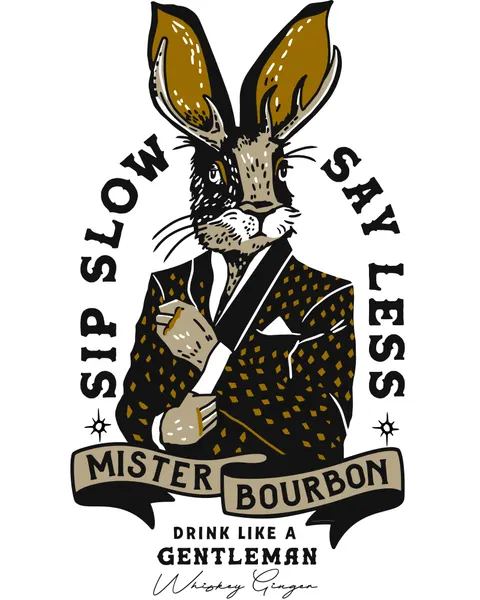 Mister Bourbon Jackalope In Smoking Jacket by The Whiskey Ginger