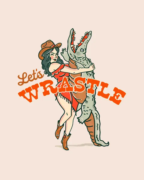 Lets Wrastle Poster by The Whiskey Ginger