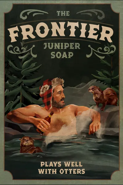 Frontier Man With Otters by The Whiskey Ginger