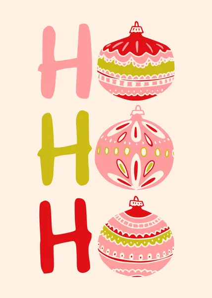 Colorful Christmas Ho Ho Ho by Annick