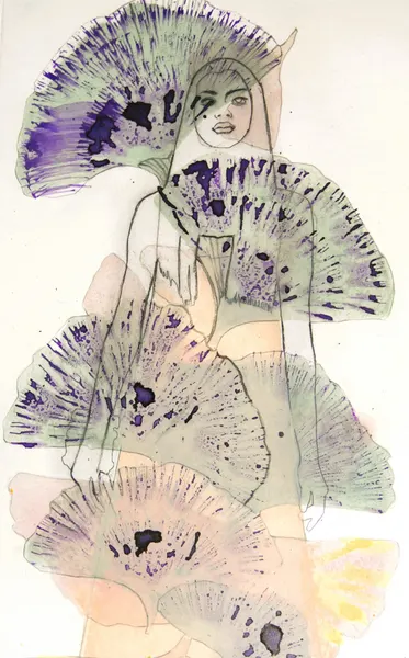 Purple Ginkgo Woman by Doris Schmitz
