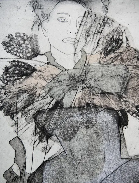 Abstract Butterfly Woman by Doris Schmitz