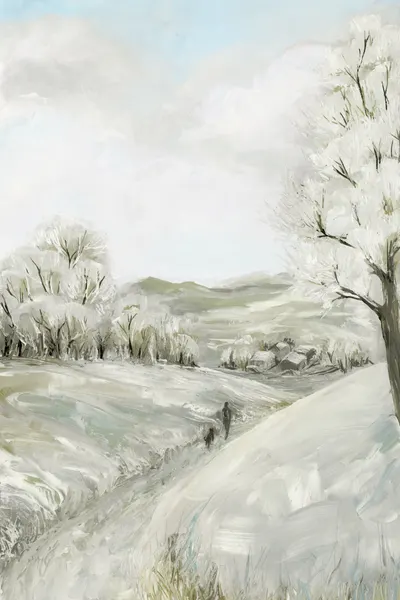 Snowy Winter Stroll by Rosana Laiz Blursbyai