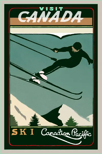 Vintage Ski Mountain Adventure by casa cartissi