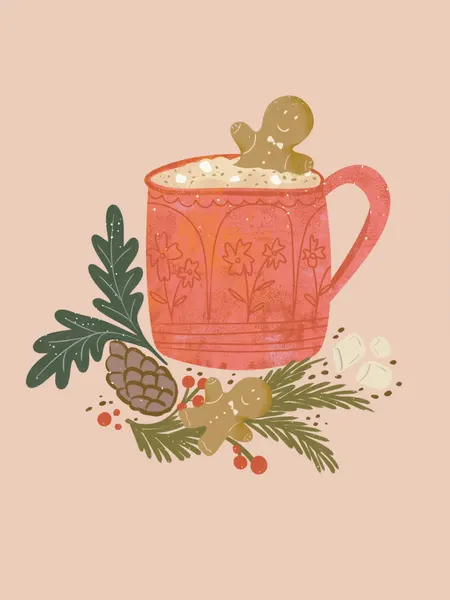 Gingerbread Hot Chocolate Mug by Nikita Jariwala