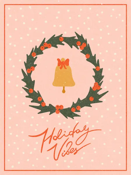 Christmas wreath with bell and bow by NKTN