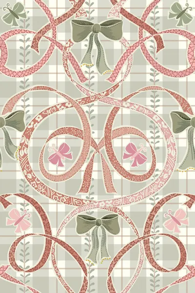 Vintage Ribbon Butterfly Pattern by Annick