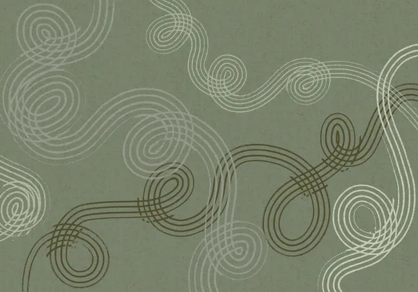 Flowing Green Lines by Annick