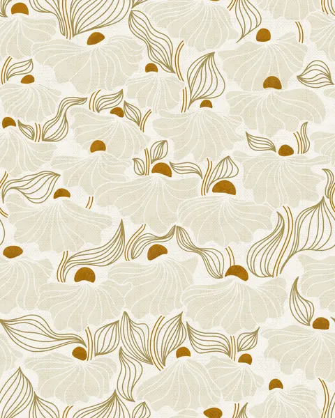Soft Cream Flowers by Annick