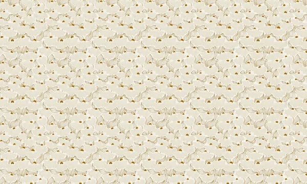 Elegant Gold Floral Pattern by Annick