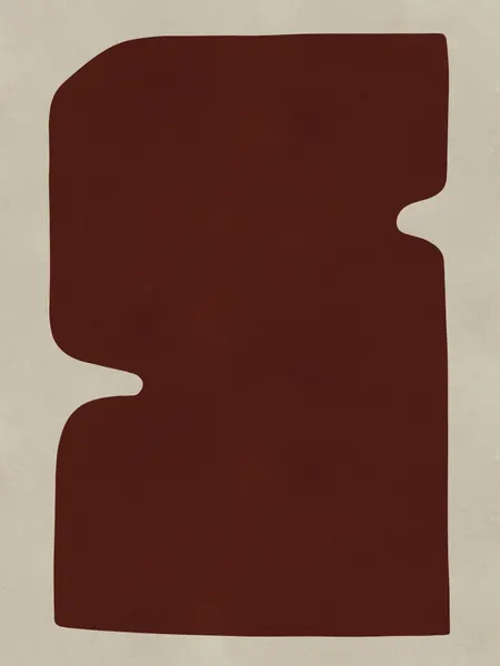 Organic Maroon Shape by Vitor Costa