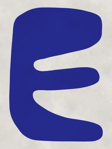 Minimalist Blue E by Vitor Costa