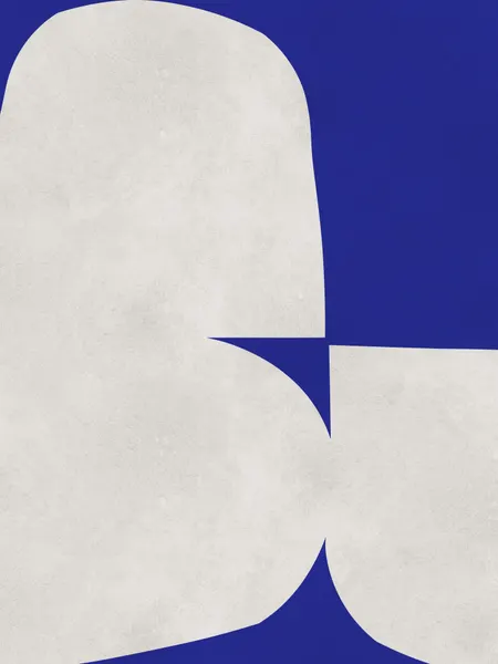 Modern Blue Curves by Vitor Costa