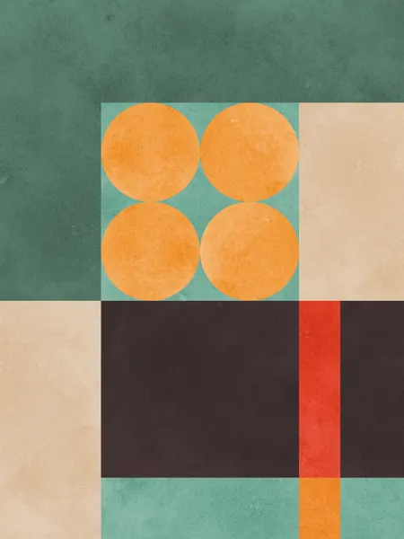 Modern Color Block Geometry by Vitor Costa