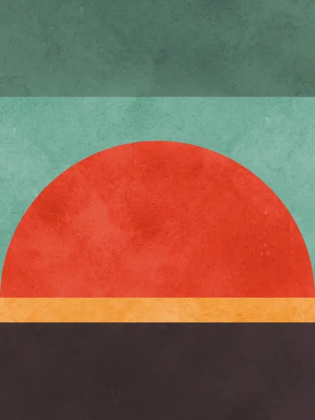 Vibrant Geometric Sunset by Vitor Costa