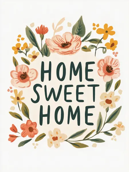 Floral Welcome Sign by Treechild