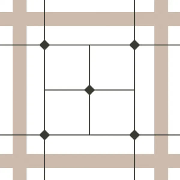 Beige Diamond Grid by Irene Demetri