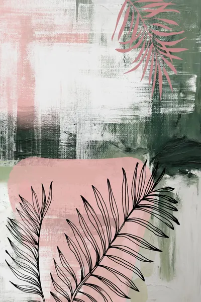Abstract Palm Leaves by Sally Ann Moss
