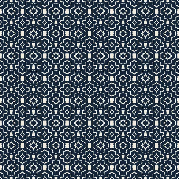 Navy Arabesque Pattern by Little Dean