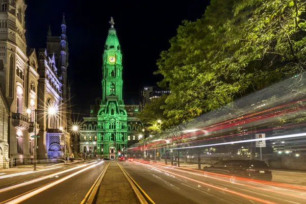 Philadelphia City Hall Night Glow by Melanie Viola