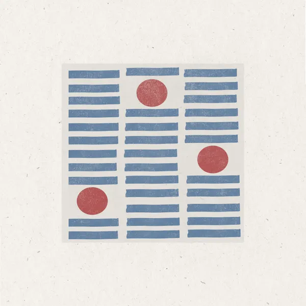 Red Circles, Blue Lines by THE MIUUS STUDIO