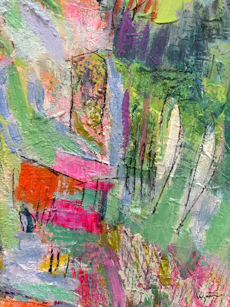Vivid Abstract Neighborhood by Dorothy Fagan