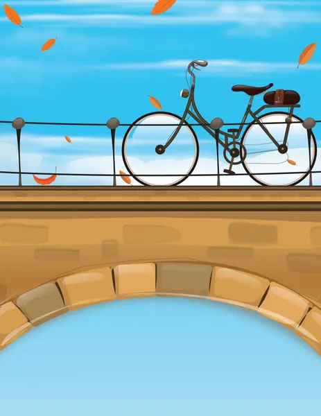 Autumn Bridge Bicycle by Nicholas