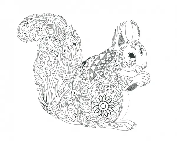 Ornate Squirrel Design by Isabelle Brent