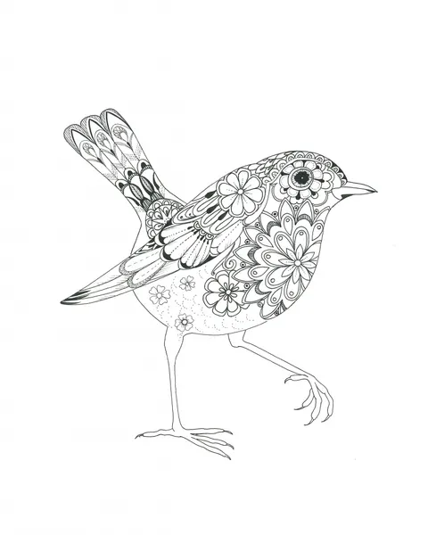 Flowered Bird Robin by Isabelle Brent