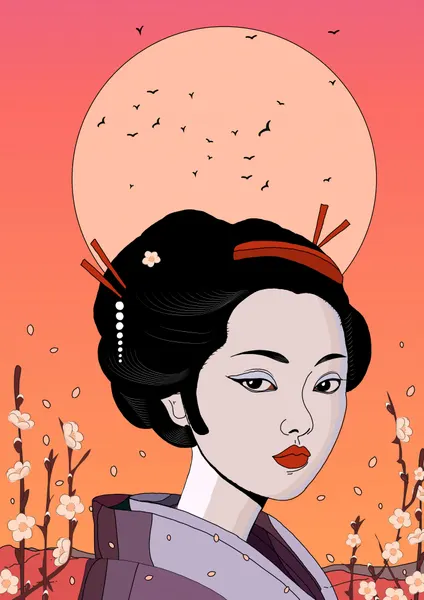 Geisha Moon Blossom by Nicholas