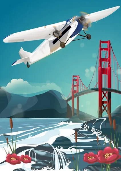 California Golden Gate Flight by Nicholas