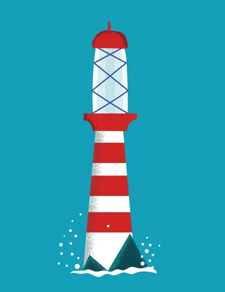 Classic Striped Lighthouse by Nicholas