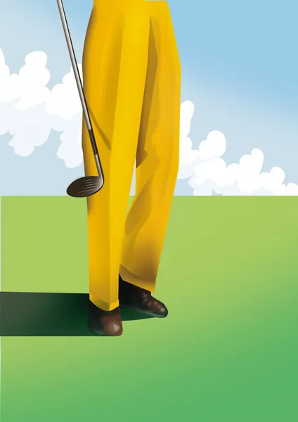 Yellow Pants Golfer by Nicholas