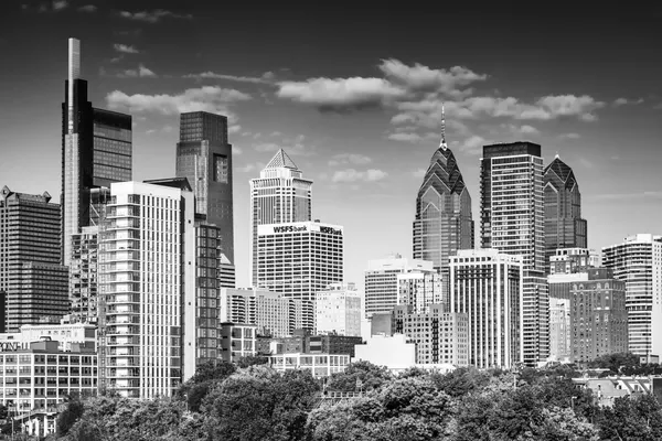 Black and White Philadelphia Skyline by Melanie Viola