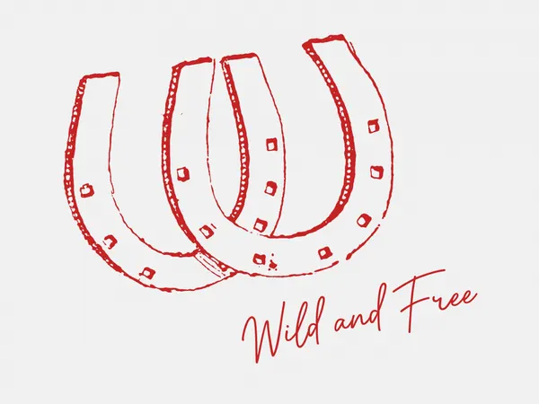 Wild And Free Horseshoes by Jolly and Dash
