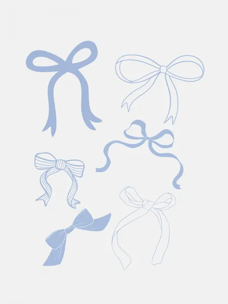 Delicate Blue Bows by Jolly and Dash