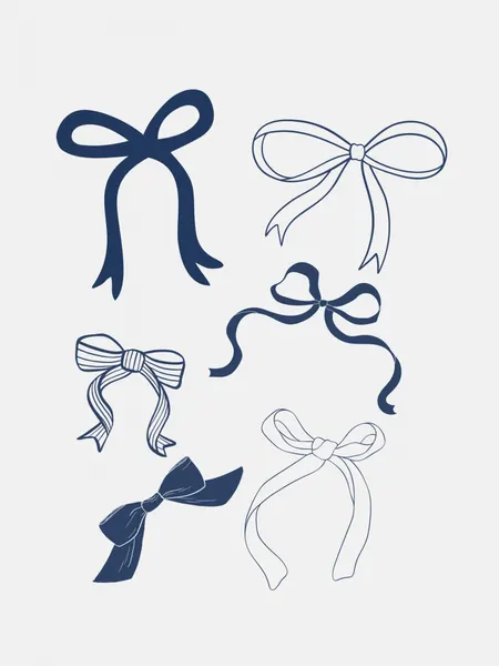 Elegant Blue Ribbons by Jolly and Dash