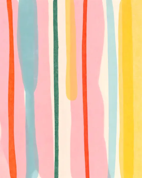 Modern Pastel Stripes by Uma Gokhale
