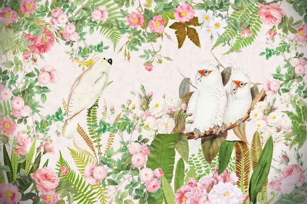 White Cockatoos Garden by Uta Naumann