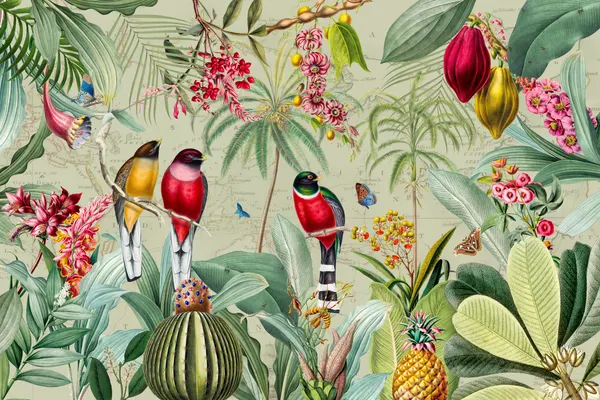 Tropical Jungle Birds by Uta Naumann