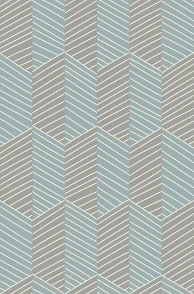 Blue Gray Geometric Illusion by Annick