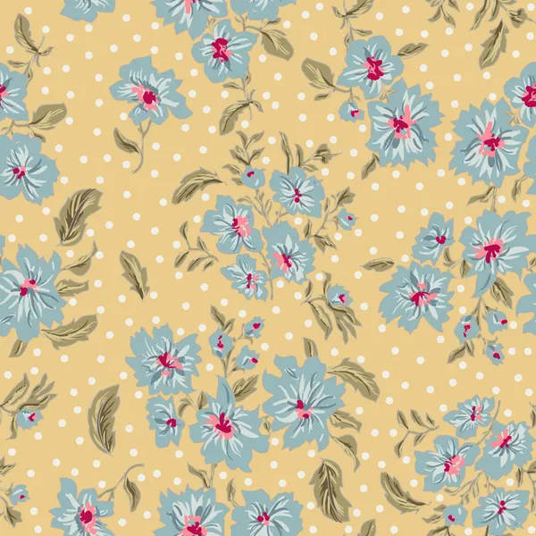 Vintage Floral Polka Dots by Annick