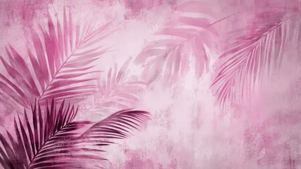 Dreamy Pink Tropical Palms by Uta Naumann