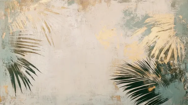 Golden Tropical Palms by Uta Naumann