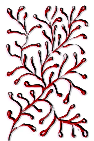 Stylized Red Coral by Martina