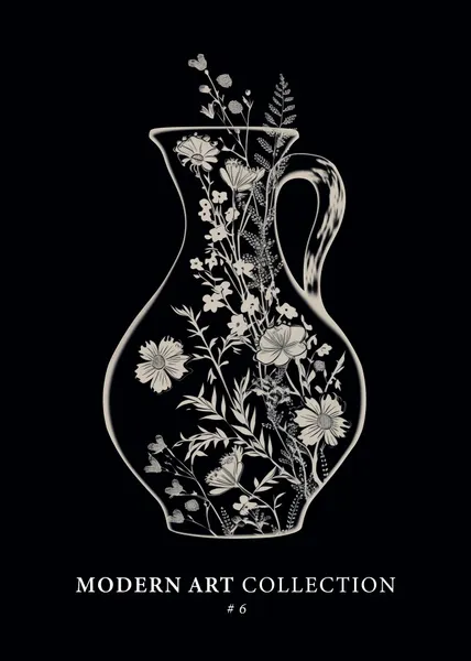 Elegant Floral Pitcher by Andreas Magnusson