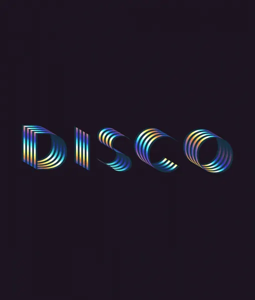 Holographic Disco Typography by Uma Gokhale